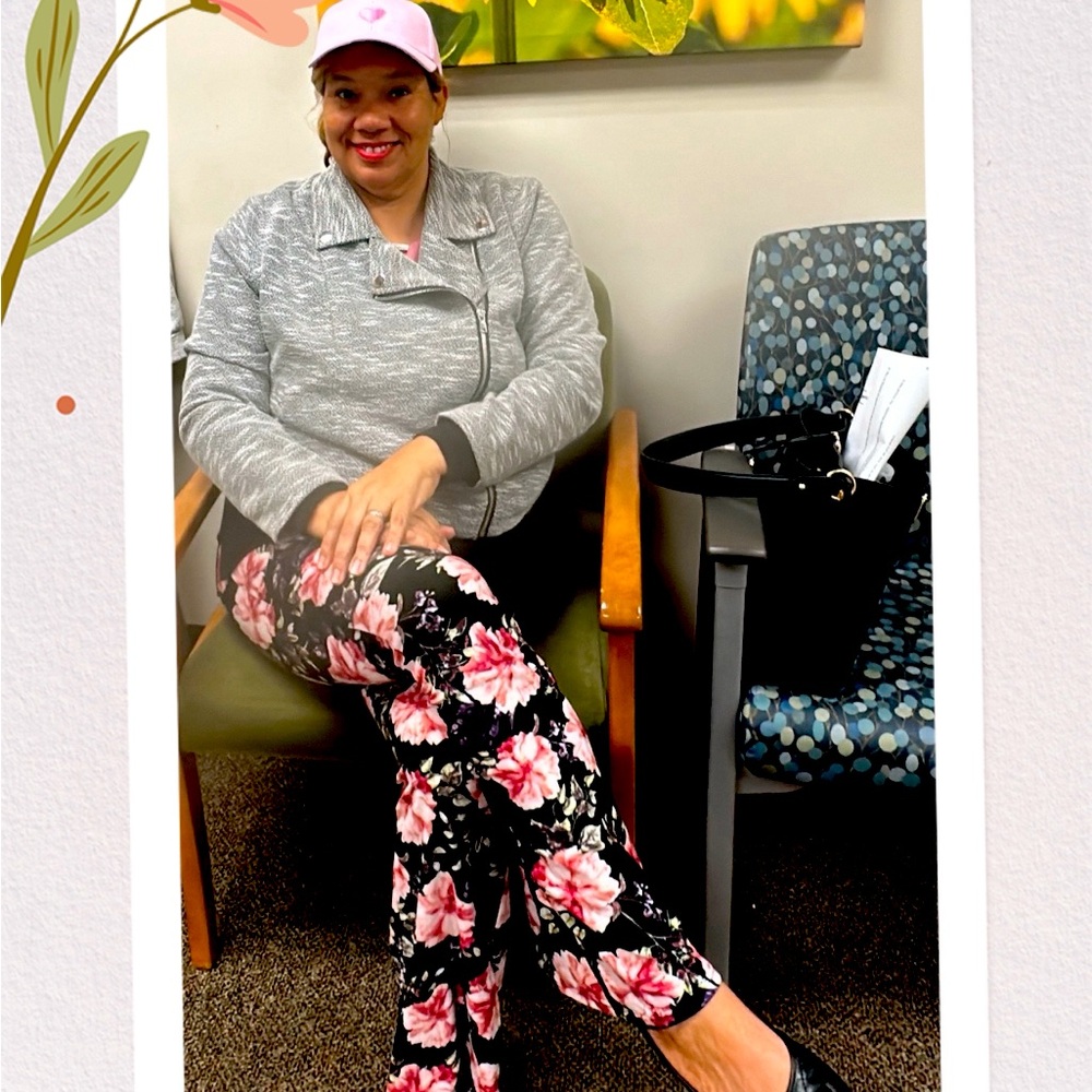 Floral Pants with flared bottom